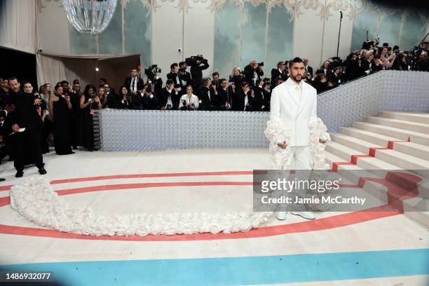 Bad Bunny attends The 2023 Met Gala Celebrating "Karl Lagerfeld: A Line Of Beauty" at The Metropolitan Museum of Art on May 01, 2023 in New York City.