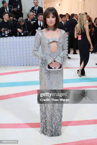 Lea Michele attends The 2023 Met Gala Celebrating "Karl Lagerfeld: A Line Of Beauty" at The Metropolitan Museum of Art on May 01, 2023 in New York...