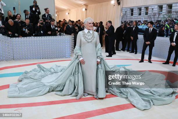 Glenn Close attends The 2023 Met Gala Celebrating "Karl Lagerfeld: A Line Of Beauty" at The Metropolitan Museum of Art on May 01, 2023 in New York...