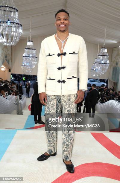Russell Westbrook attends The 2023 Met Gala Celebrating "Karl Lagerfeld: A Line Of Beauty" at The Metropolitan Museum of Art on May 01, 2023 in New...