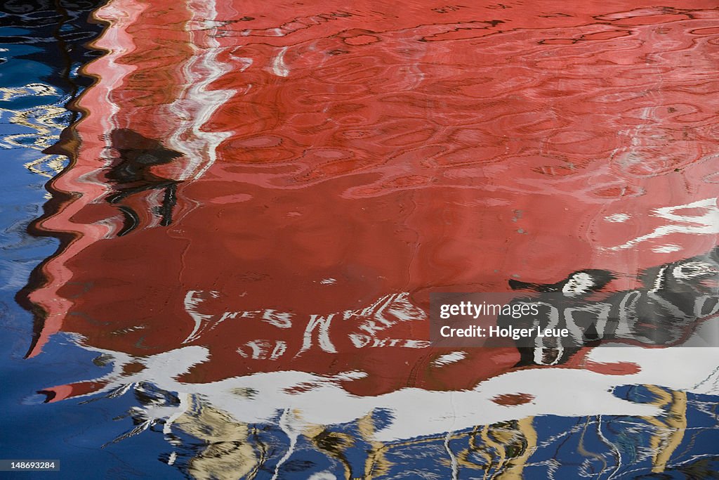 Reflections in water, Killybegs Harbour.