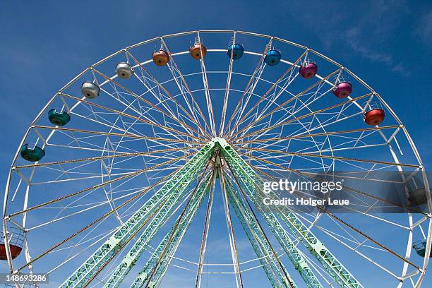 low angle view of ferris wheel. - bundoran county donegal stock pictures, royalty-free photos & images