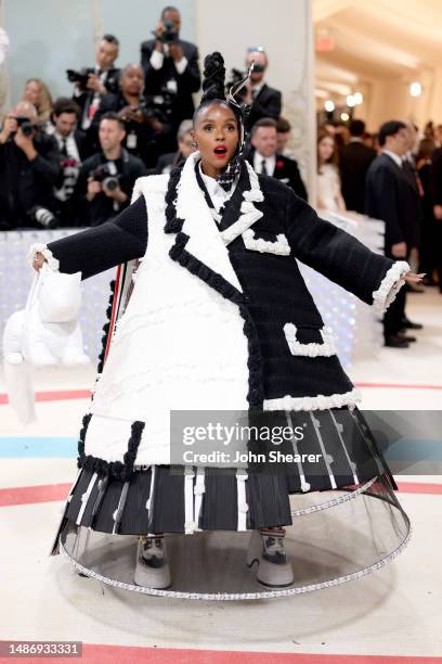 Janelle Monáe attends The 2023 Met Gala Celebrating "Karl Lagerfeld: A Line Of Beauty" at The Metropolitan Museum of Art on May 01, 2023 in New York...