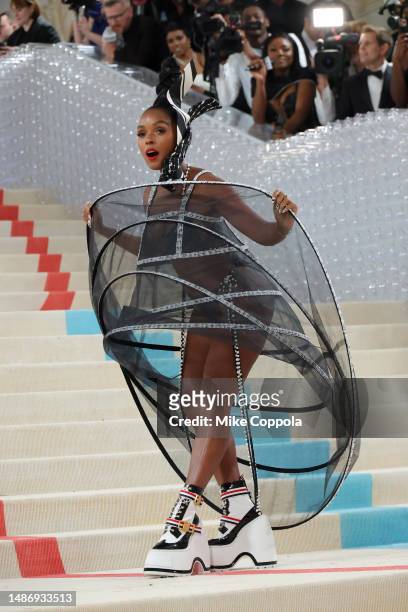 Janelle Monáe attends The 2023 Met Gala Celebrating "Karl Lagerfeld: A Line Of Beauty" at The Metropolitan Museum of Art on May 01, 2023 in New York...