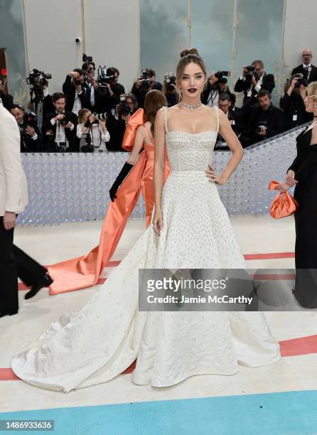 Miranda Kerr attends The 2023 Met Gala Celebrating "Karl Lagerfeld: A Line Of Beauty" at The Metropolitan Museum of Art on May 01, 2023 in New York...