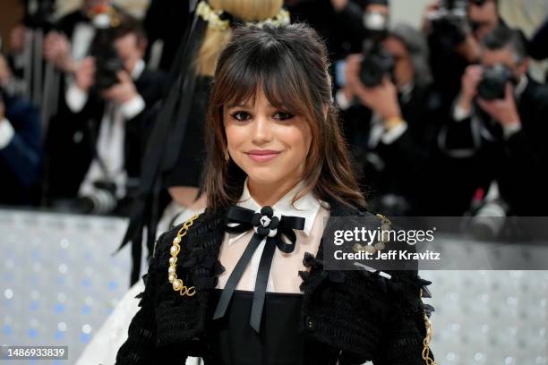 Jenna Ortega attends the 2023 Met Gala Celebrating "Karl Lagerfeld: A Line Of Beauty" at Metropolitan Museum of Art on May 01, 2023 in New York City.