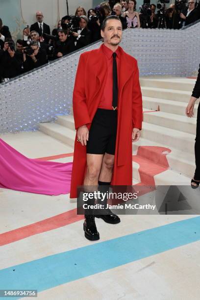 Pedro Pascal attends The 2023 Met Gala Celebrating "Karl Lagerfeld: A Line Of Beauty" at The Metropolitan Museum of Art on May 01, 2023 in New York...