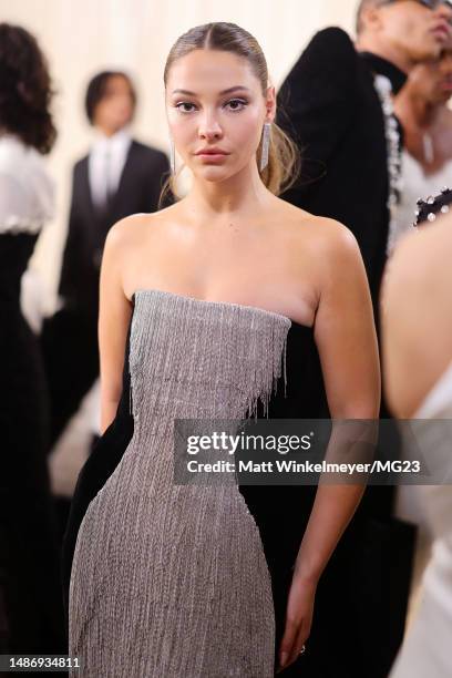 Madelyn Cline attends The 2023 Met Gala Celebrating "Karl Lagerfeld: A Line Of Beauty" at The Metropolitan Museum of Art on May 01, 2023 in New York...