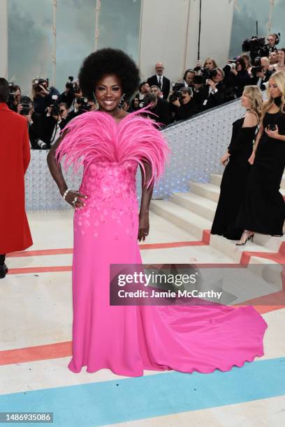 Viola Davis attends The 2023 Met Gala Celebrating "Karl Lagerfeld: A Line Of Beauty" at The Metropolitan Museum of Art on May 01, 2023 in New York...