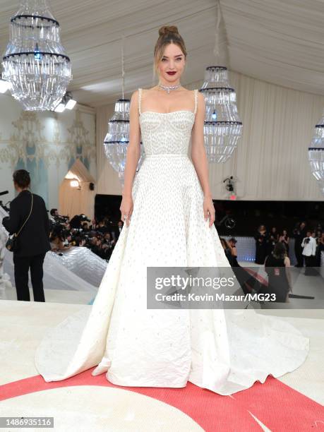 Miranda Kerr attends The 2023 Met Gala Celebrating "Karl Lagerfeld: A Line Of Beauty" at The Metropolitan Museum of Art on May 01, 2023 in New York...