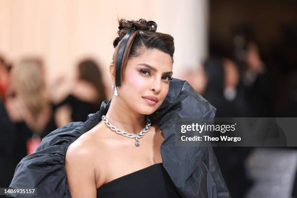 Priyanka Chopra Jonas attends The 2023 Met Gala Celebrating "Karl Lagerfeld: A Line Of Beauty" at The Metropolitan Museum of Art on May 01, 2023 in...