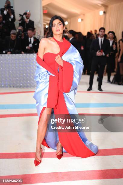 Kylie Jenner attends The 2023 Met Gala Celebrating "Karl Lagerfeld: A Line Of Beauty" at The Metropolitan Museum of Art on May 01, 2023 in New York...