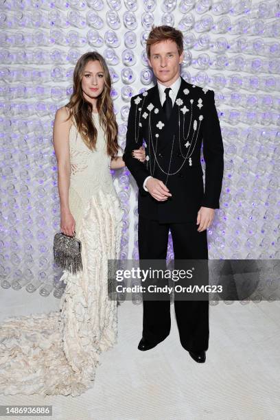 Hannah Bagshawe and Eddie Redmayne attend The 2023 Met Gala Celebrating "Karl Lagerfeld: A Line Of Beauty" at The Metropolitan Museum of Art on May...