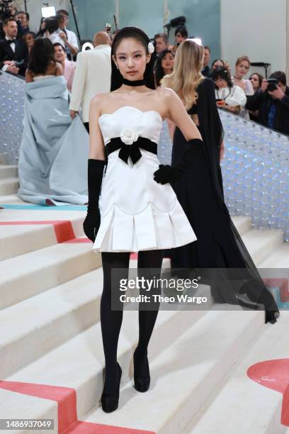 Jennie Kim attends The 2023 Met Gala Celebrating "Karl Lagerfeld: A Line Of Beauty" at The Metropolitan Museum of Art on May 01, 2023 in New York...