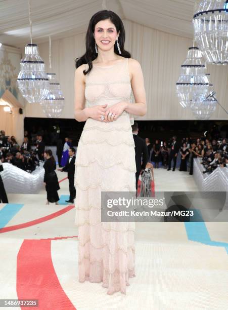 Alexandra Daddario attends The 2023 Met Gala Celebrating "Karl Lagerfeld: A Line Of Beauty" at The Metropolitan Museum of Art on May 01, 2023 in New...