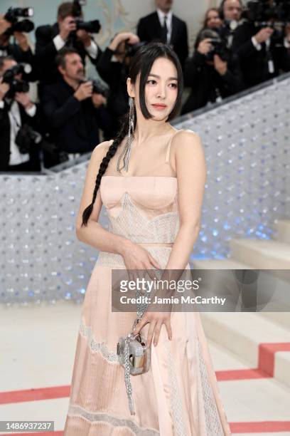 Song Hye-kyo attends The 2023 Met Gala Celebrating "Karl Lagerfeld: A Line Of Beauty" at The Metropolitan Museum of Art on May 01, 2023 in New York...