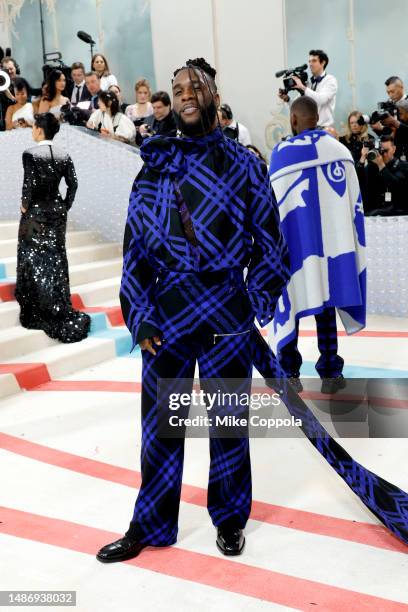 Burna Boy attends The 2023 Met Gala Celebrating "Karl Lagerfeld: A Line Of Beauty" at The Metropolitan Museum of Art on May 01, 2023 in New York City.