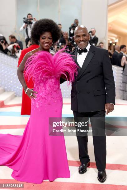 Viola Davis and Julius Tennon attend The 2023 Met Gala Celebrating "Karl Lagerfeld: A Line Of Beauty" at The Metropolitan Museum of Art on May 01,...