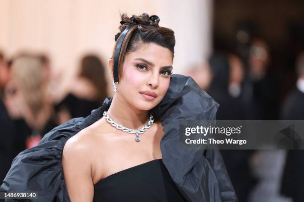 Priyanka Chopra Jonas attends The 2023 Met Gala Celebrating "Karl Lagerfeld: A Line Of Beauty" at The Metropolitan Museum of Art on May 01, 2023 in...