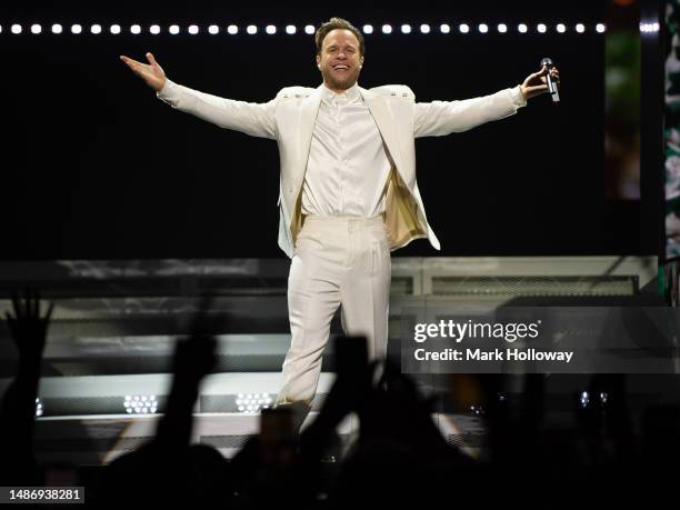 Olly Murs performs on Stage at BIC Bournemouth on May 01, 2023 in Bournemouth, England.