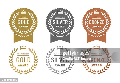 Gold, Silver, and Bronze Award Badges Gold, Silver, and Bronze Award Badges