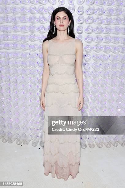 Alexandra Daddario attends The 2023 Met Gala Celebrating "Karl Lagerfeld: A Line Of Beauty" at The Metropolitan Museum of Art on May 01, 2023 in New...