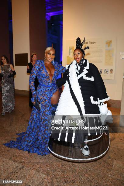 Mary J. Blige and Janelle Monáe attend The 2023 Met Gala Celebrating "Karl Lagerfeld: A Line Of Beauty" at The Metropolitan Museum of Art on May 01,...