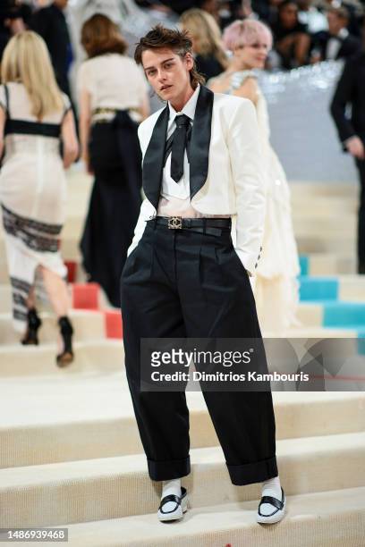 Kristen Stewart attends The 2023 Met Gala Celebrating "Karl Lagerfeld: A Line Of Beauty" at The Metropolitan Museum of Art on May 01, 2023 in New...