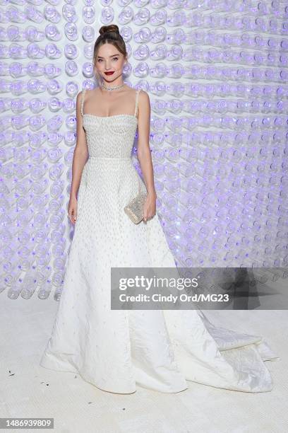 Miranda Kerr attends The 2023 Met Gala Celebrating "Karl Lagerfeld: A Line Of Beauty" at The Metropolitan Museum of Art on May 01, 2023 in New York...