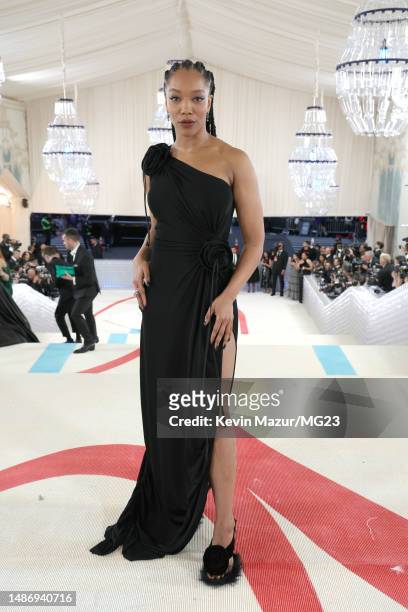 Naomi Ackie attends The 2023 Met Gala Celebrating "Karl Lagerfeld: A Line Of Beauty" at The Metropolitan Museum of Art on May 01, 2023 in New York...