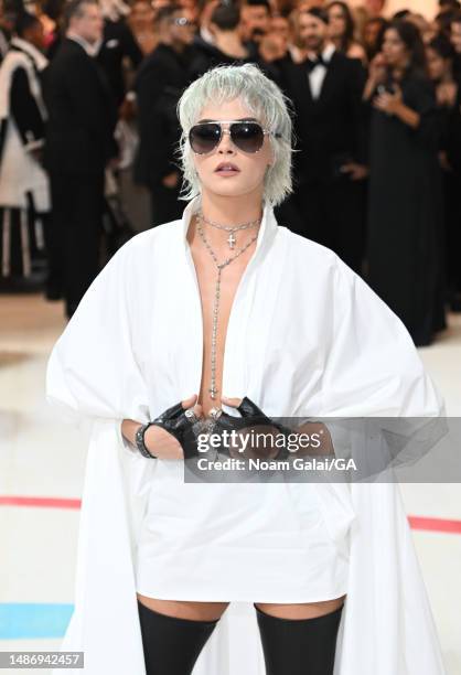 Cara Delevingne attends The 2023 Met Gala Celebrating "Karl Lagerfeld: A Line Of Beauty" at The Metropolitan Museum of Art on May 01, 2023 in New...