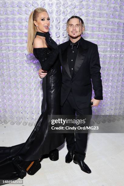 Paris Hilton and Char Defrancesco attend The 2023 Met Gala Celebrating "Karl Lagerfeld: A Line Of Beauty" at The Metropolitan Museum of Art on May...