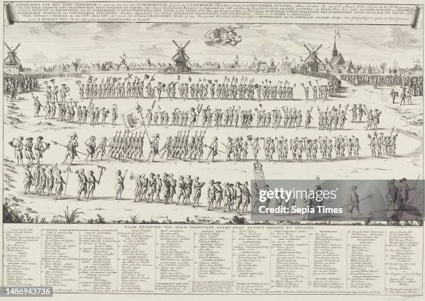 Parade in Krommenie on the road to Wormerveer on 8 March 1788, celebrating Prince Willem V's 40th birthday A long procession winds its way along the...