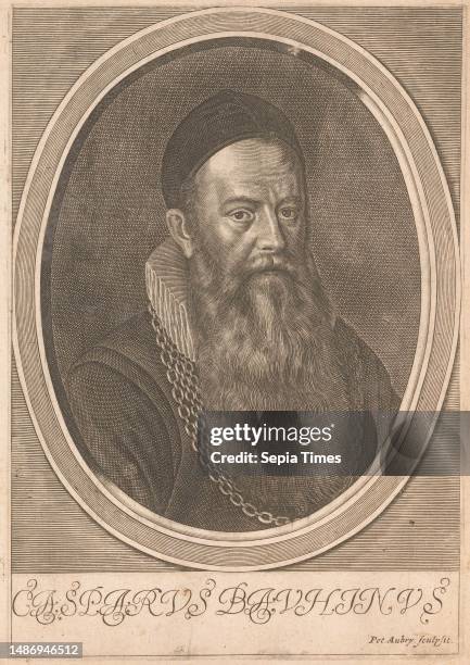 Portrait of Caspar Bauhin Casparus Bauhinus , print maker: Peter Aubry , , publisher: Johann König , print maker: Straatsburg, publisher: Bazel...