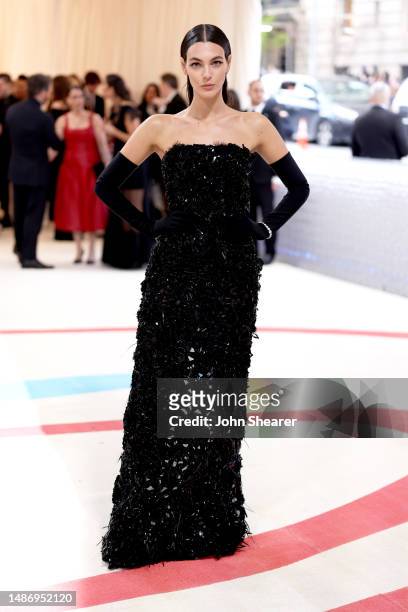 Vittoria Ceretti attends The 2023 Met Gala Celebrating "Karl Lagerfeld: A Line Of Beauty" at The Metropolitan Museum of Art on May 01, 2023 in New...