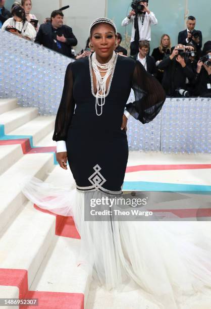 Serena Williams attends The 2023 Met Gala Celebrating "Karl Lagerfeld: A Line Of Beauty" at The Metropolitan Museum of Art on May 01, 2023 in New...