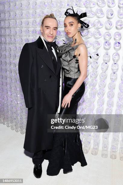 John Galliano and FKA Twigs attends The 2023 Met Gala Celebrating "Karl Lagerfeld: A Line Of Beauty" at The Metropolitan Museum of Art on May 01,...