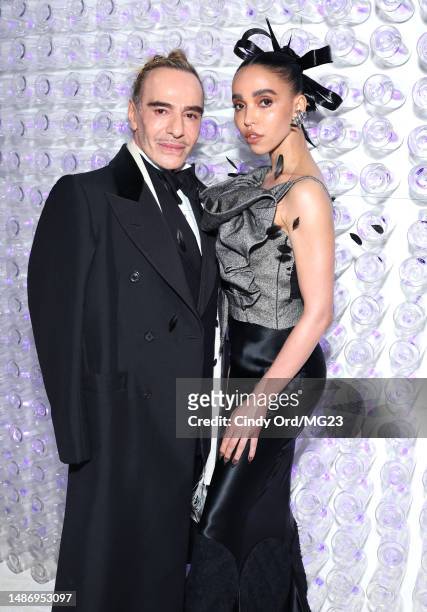 John Galliano and FKA Twigs attend The 2023 Met Gala Celebrating "Karl Lagerfeld: A Line Of Beauty" at The Metropolitan Museum of Art on May 01, 2023...