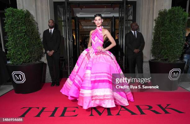 Grace Elizabeth departs The Mark Hotel for 2023 Met Gala on May 01, 2023 in New York City.
