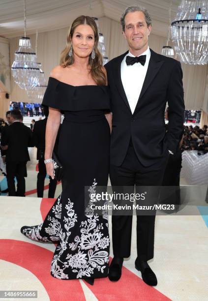 Aerin Lauder and Eric Zinterhofer attend The 2023 Met Gala Celebrating "Karl Lagerfeld: A Line Of Beauty" at The Metropolitan Museum of Art on May...