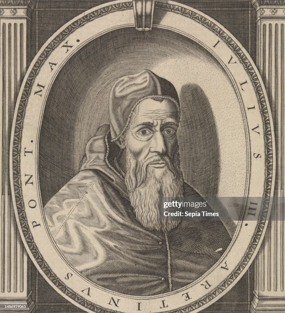 Papal Robe Portrait of Pope Julius III clad in the papal robe, head adorned with ...