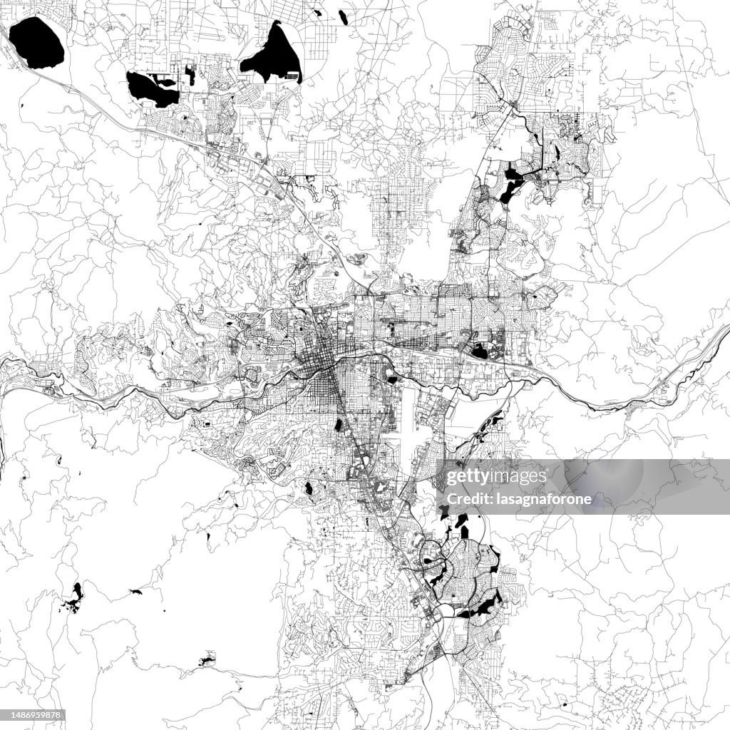Reno, Nevada, USA Vector Map
