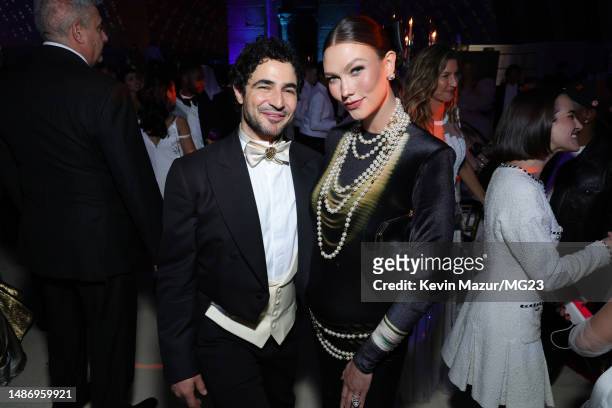 Zac Posen and Karlie Kloss attend The 2023 Met Gala Celebrating "Karl Lagerfeld: A Line Of Beauty" at The Metropolitan Museum of Art on May 01, 2023...