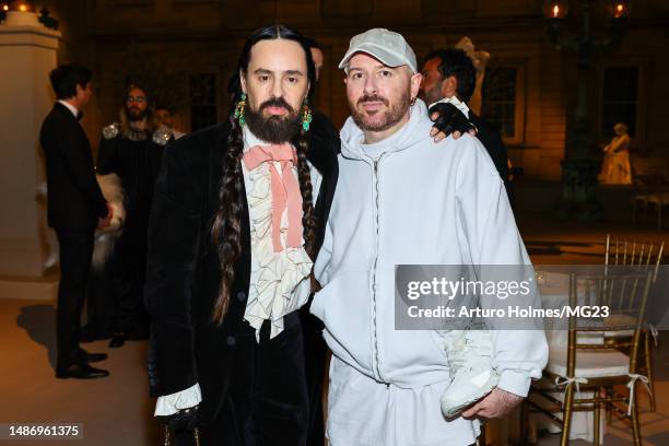 Alessandro Michele and Demna Gvasalia attend The 2023 Met Gala Celebrating "Karl Lagerfeld: A Line Of Beauty" at The Metropolitan Museum of Art on...