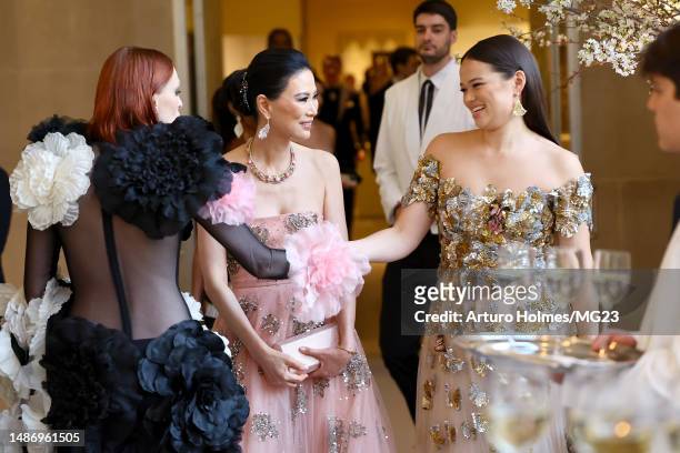 Wendi Murdoch and Grace Murdoch attend The 2023 Met Gala Celebrating "Karl Lagerfeld: A Line Of Beauty" at The Metropolitan Museum of Art on May 01,...