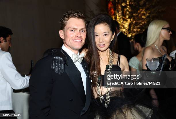 Mark Guiducci and Vera Wang attend The 2023 Met Gala Celebrating "Karl Lagerfeld: A Line Of Beauty" at The Metropolitan Museum of Art on May 01, 2023...