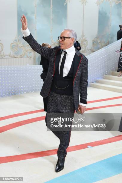 Tommy Hilfiger departs the The 2023 Met Gala Celebrating "Karl Lagerfeld: A Line Of Beauty" at The Metropolitan Museum of Art on May 01, 2023 in New...