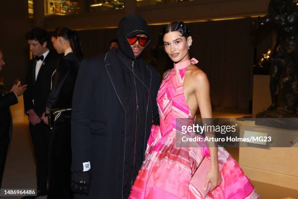 Christopher John Rogers and Grace Elizabeth attends The 2023 Met Gala Celebrating "Karl Lagerfeld: A Line Of Beauty" at The Metropolitan Museum of...