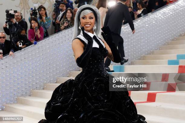 Cardi B attends the 2023 Costume Institute Benefit celebrating "Karl Lagerfeld: A Line of Beauty" at Metropolitan Museum of Art on May 01, 2023 in...