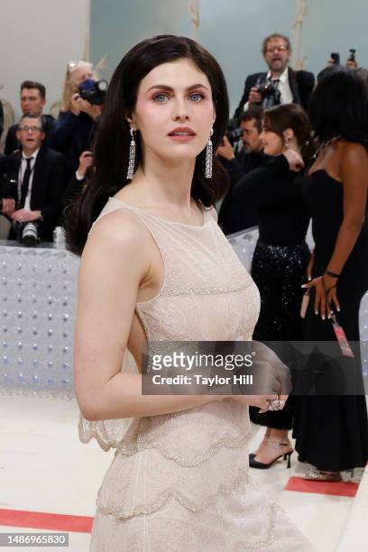 Alexandra Daddario attends the 2023 Costume Institute Benefit celebrating "Karl Lagerfeld: A Line of Beauty" at Metropolitan Museum of Art on May 01,...